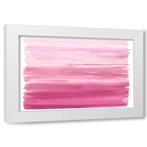 Ombre Pink Blush I White Modern Wood Framed Art Print by Corbin, Allie