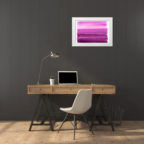 Ombre Pink I White Modern Wood Framed Art Print by Corbin, Allie