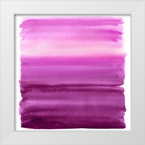 Ombre Pink II White Modern Wood Framed Art Print by Corbin, Allie