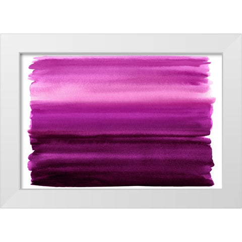 Ombre Magenta I White Modern Wood Framed Art Print by Corbin, Allie