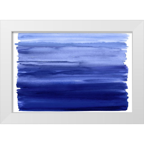 Ombre Blue I White Modern Wood Framed Art Print by Corbin, Allie