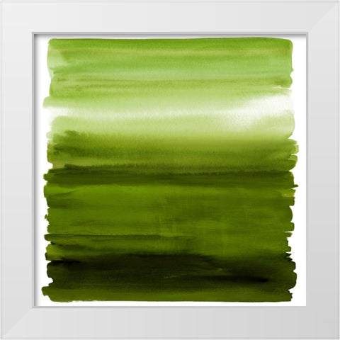 Ombre Green II White Modern Wood Framed Art Print by Corbin, Allie