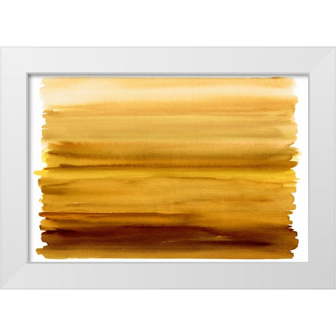 Ombre Amber I White Modern Wood Framed Art Print by Corbin, Allie