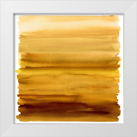 Ombre Amber II White Modern Wood Framed Art Print by Corbin, Allie