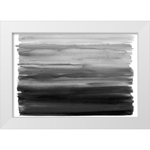 Ombre Black I White Modern Wood Framed Art Print by Corbin, Allie