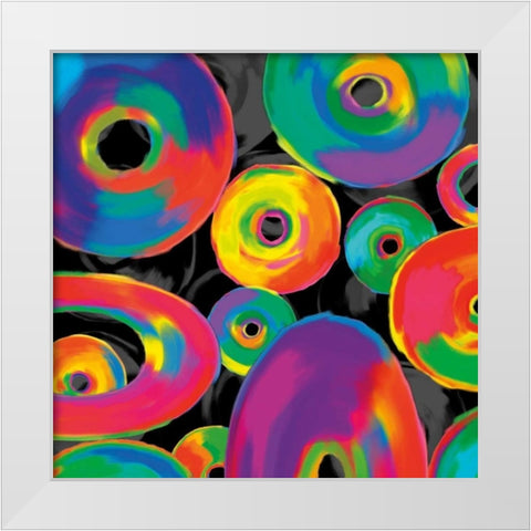 In Living Color I White Modern Wood Framed Art Print by Rogers, Cameron