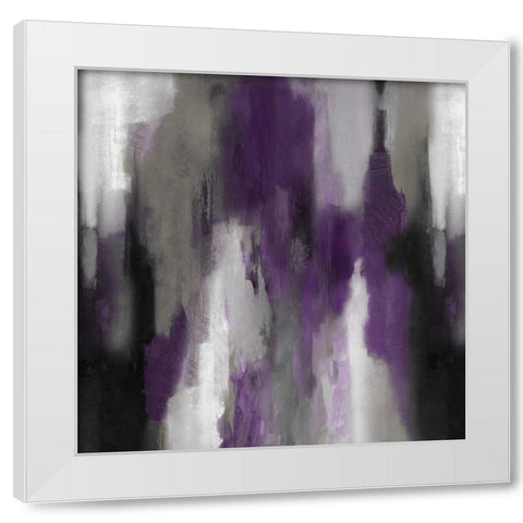 Apex Amethyst I White Modern Wood Framed Art Print by Spencer, Carey