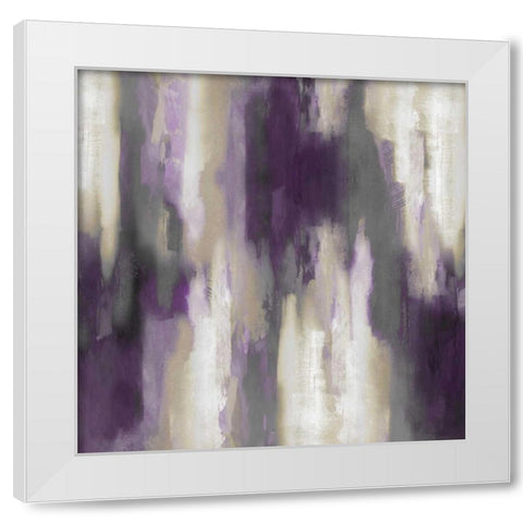 Apex Amethyst II White Modern Wood Framed Art Print by Spencer, Carey