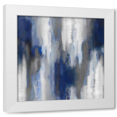 Apex Blue III White Modern Wood Framed Art Print by Spencer, Carey