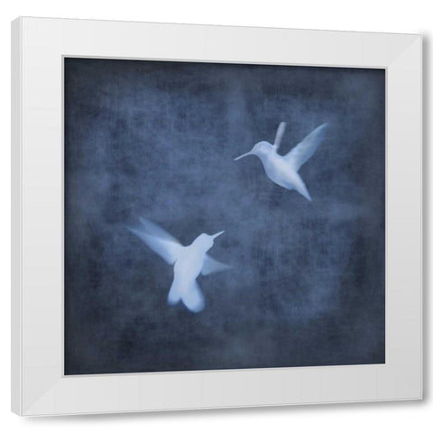 Flight in Blue I White Modern Wood Framed Art Print by Donovan, Chris