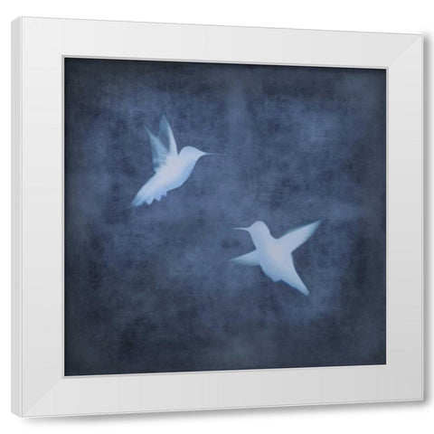Flight in Blue II White Modern Wood Framed Art Print by Donovan, Chris