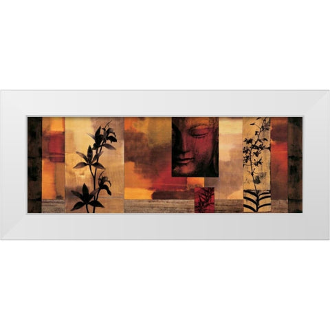 Dharma II White Modern Wood Framed Art Print by Donovan, Chris