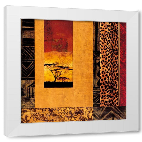 African Studies I White Modern Wood Framed Art Print by Donovan, Chris