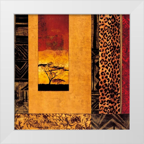 African Studies I White Modern Wood Framed Art Print by Donovan, Chris