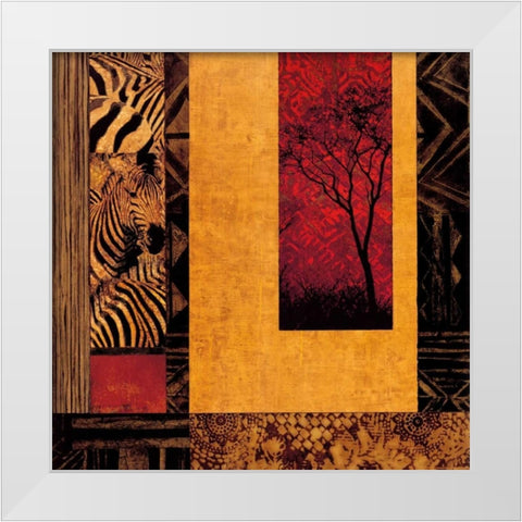 African Studies II White Modern Wood Framed Art Print by Donovan, Chris