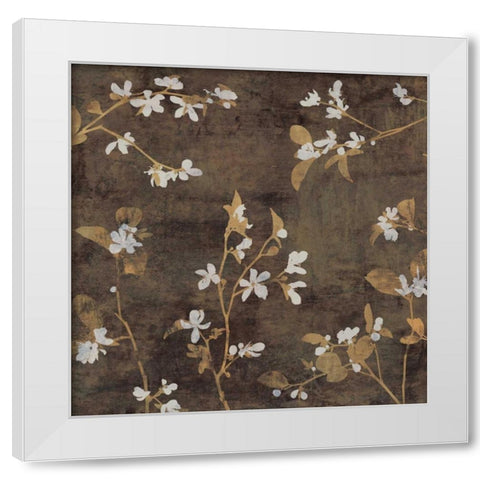 Blossoms II White Modern Wood Framed Art Print by Donovan, Chris