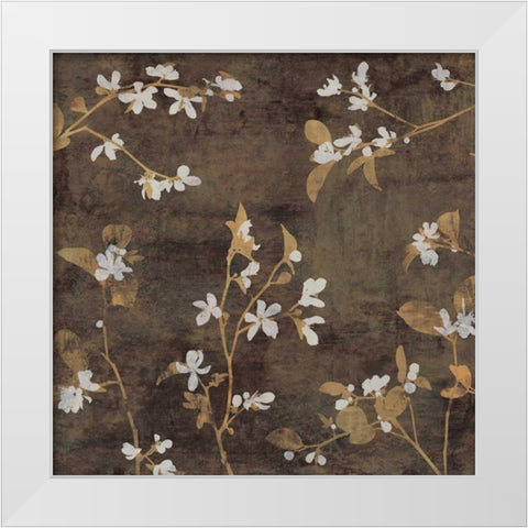 Blossoms II White Modern Wood Framed Art Print by Donovan, Chris