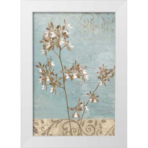 Blue Moves II White Modern Wood Framed Art Print by Donovan, Chris