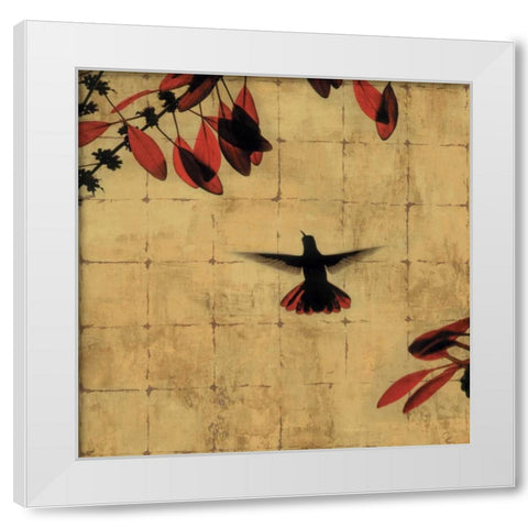 Colibri II White Modern Wood Framed Art Print by Donovan, Chris