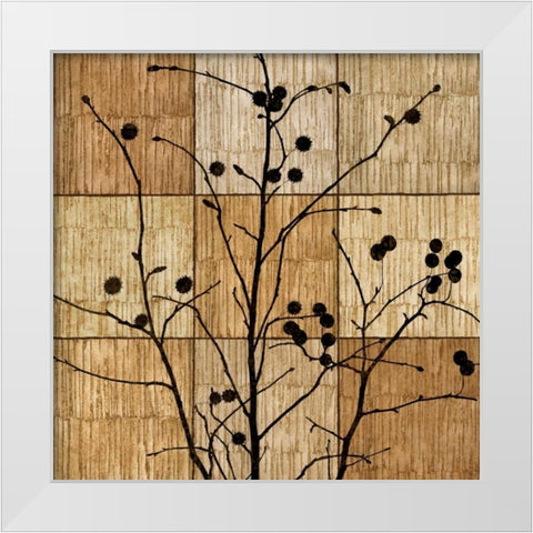 Tree Silhouette I White Modern Wood Framed Art Print by Donovan, Chris