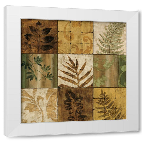 Nature^s Touch I White Modern Wood Framed Art Print by Donovan, Chris