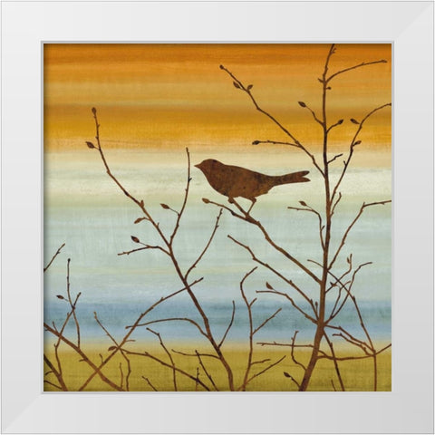 Morning Song II White Modern Wood Framed Art Print by Donovan, Chris