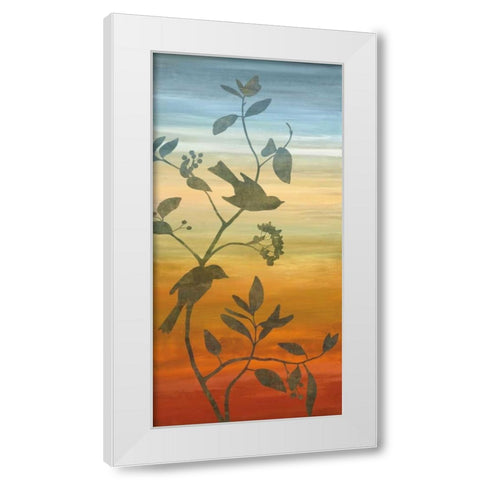 Sunset Friends I White Modern Wood Framed Art Print by Donovan, Chris