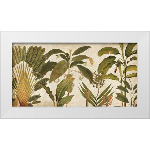 Palm Medley White Modern Wood Framed Art Print by Donovan, Chris