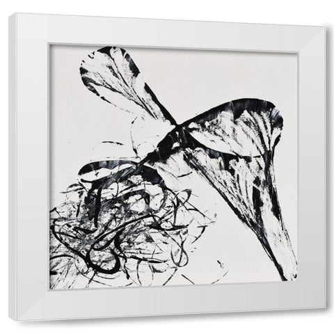 String Theory Energy White Modern Wood Framed Art Print by Klingeler, Christian
