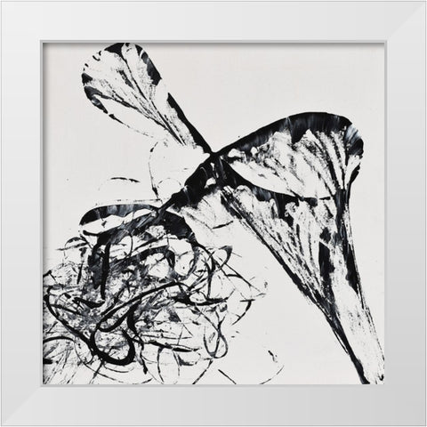 String Theory Energy White Modern Wood Framed Art Print by Klingeler, Christian