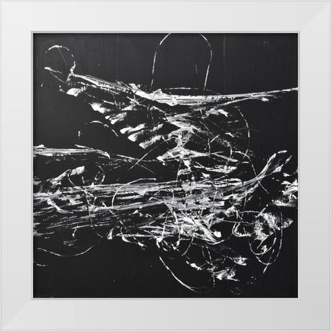 String Theory Space White Modern Wood Framed Art Print by Klingeler, Christian