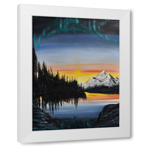 Mt Rainer White Modern Wood Framed Art Print by Klingeler, Christian