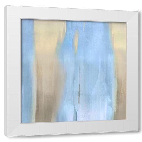 Free Fall Blue II White Modern Wood Framed Art Print by Wright, Christine
