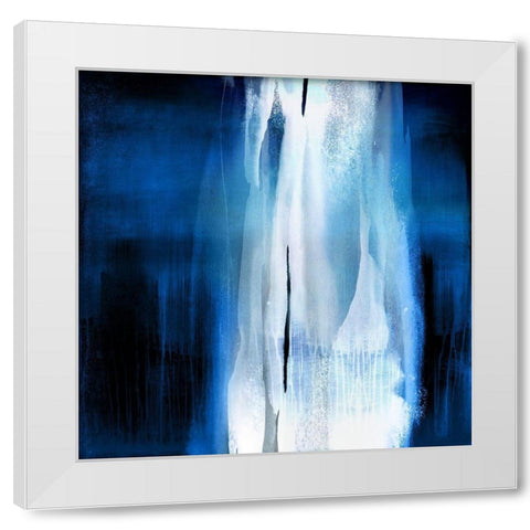 Free Fall Indigo Blue I White Modern Wood Framed Art Print by Wright, Christine