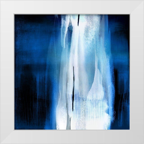 Free Fall Indigo Blue I White Modern Wood Framed Art Print by Wright, Christine