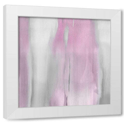 Free Fall Pink Blush I White Modern Wood Framed Art Print by Wright, Christine