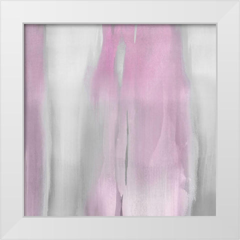 Free Fall Pink Blush I White Modern Wood Framed Art Print by Wright, Christine
