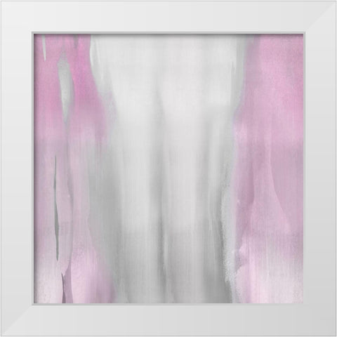Free Fall Pink Blush II White Modern Wood Framed Art Print by Wright, Christine