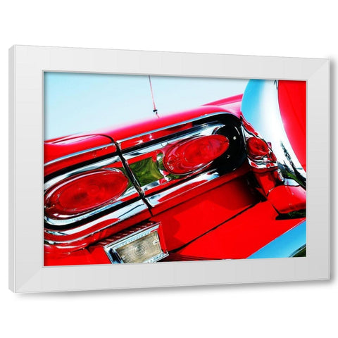 1958 Ford Fairlane 500 D White Modern Wood Framed Art Print by Branson, Clive