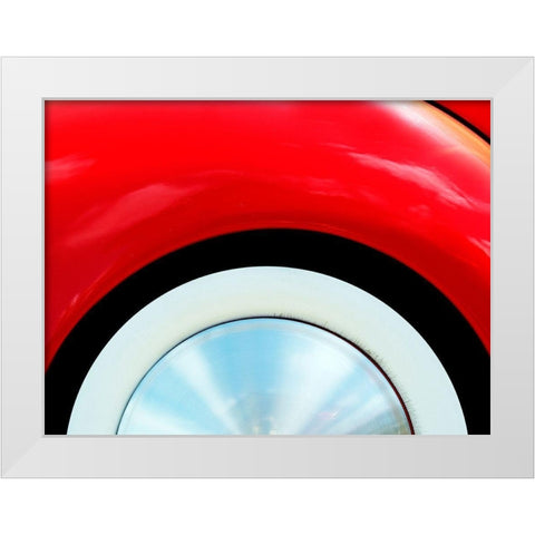 39 Ford Deluxe Wheel and Fender White Modern Wood Framed Art Print by Branson, Clive