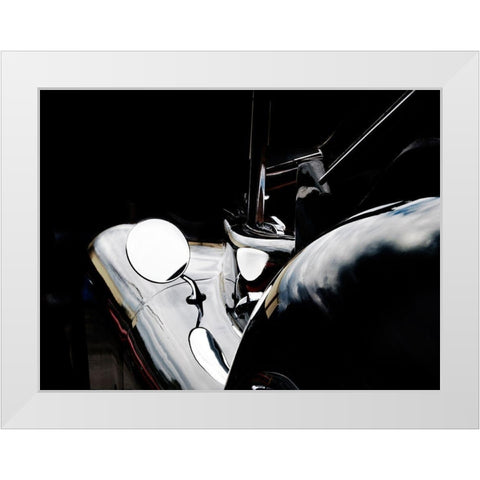 Jaguar XK120 White Modern Wood Framed Art Print by Branson, Clive