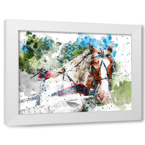 Draft I  White Modern Wood Framed Art Print by Young, Chamira