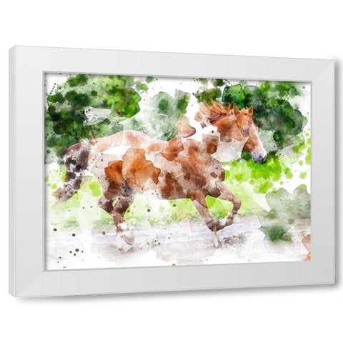 Paint White Modern Wood Framed Art Print by Young, Chamira