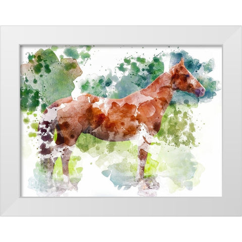 Equine Confirmation White Modern Wood Framed Art Print by Young, Chamira
