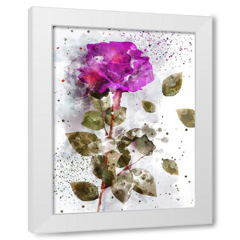 Rose in Bloom II  White Modern Wood Framed Art Print by Young, Chamira