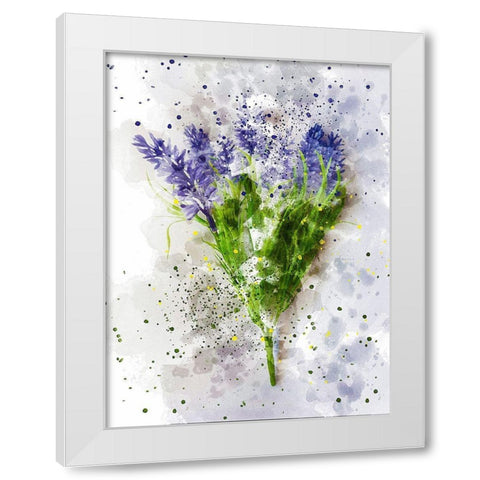 Lavender White Modern Wood Framed Art Print by Young, Chamira