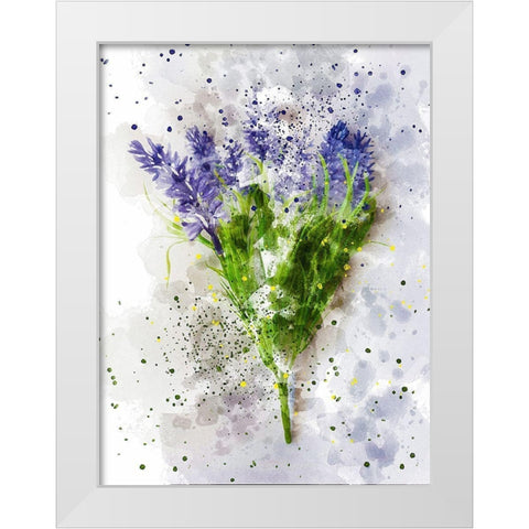 Lavender White Modern Wood Framed Art Print by Young, Chamira