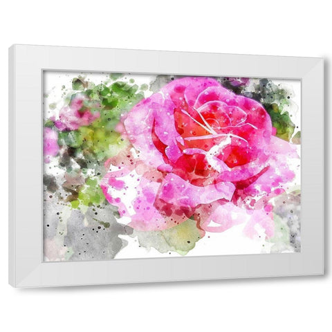 Floral in Bloom V White Modern Wood Framed Art Print by Young, Chamira