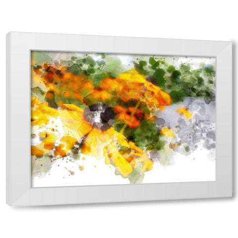 Floral in Bloom XXI White Modern Wood Framed Art Print by Young, Chamira