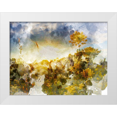 Loud Sky White Modern Wood Framed Art Print by Young, Chamira